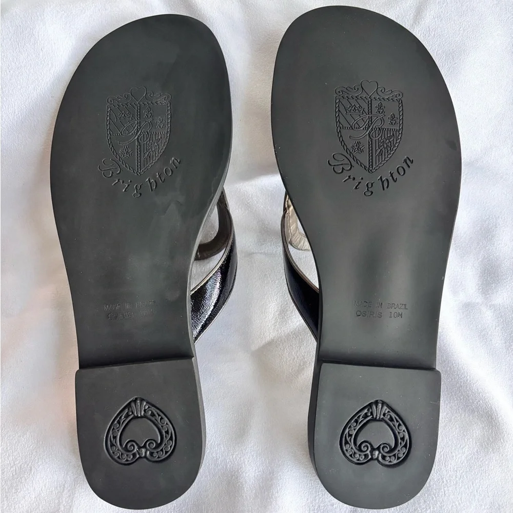 Brighton Osiris Black Sandals with Butterfly Ornament Size 10M - Picture 2 of 7
